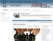 Tablet Screenshot of feuerwehr-eisingen.de
